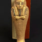 Unique Ancient Egyptian Gilded Ushabti Wearing a tripartite Wig Statue