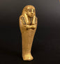 Unique Ancient Egyptian Gilded Ushabti Wearing a tripartite Wig Statue
