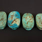 Group Of 4 Commemorative Fabulous Hand Carved Steatite Scarabs Beetles