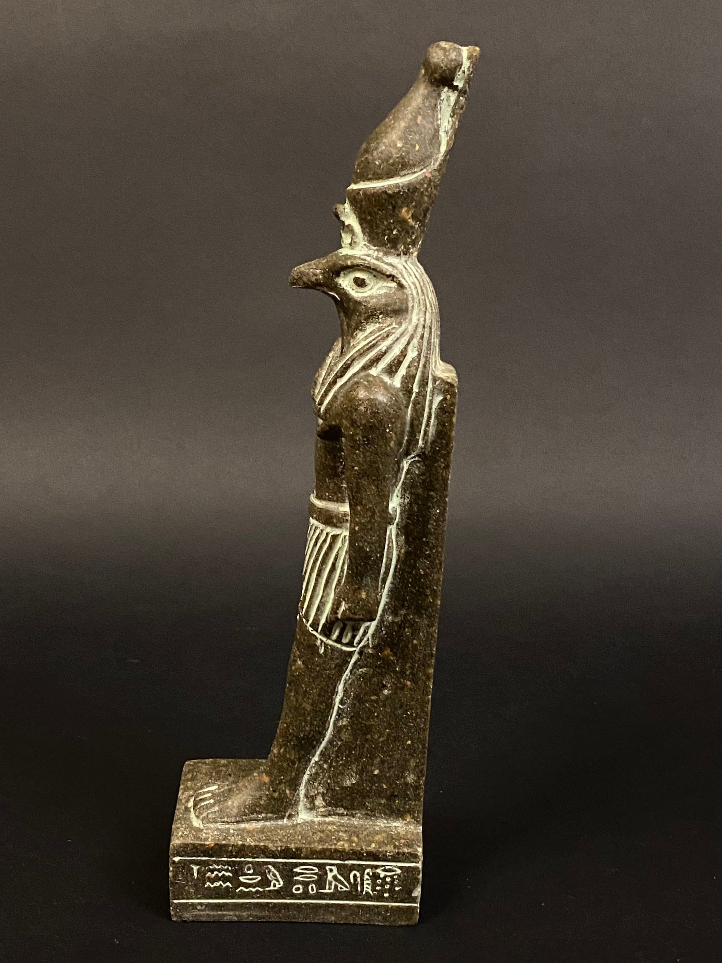 Gorgeous Commemorative Egyptian God Horus Walking On Hieroglyphics Base Hand Made In Egypt