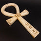 Fabulous Large Ankh Life Key Figure With Eye Of Horus And Cartouche On 12.2 Inch