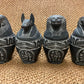 Unique Complete set of Ancient Egyptian Canopic jars (Hapi-Duamutef-Imsety-Qebehsenuef)  with hieroglyphics And Cobras  Handcrafted In Egypt