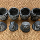 Unique Complete set of Ancient Egyptian Canopic jars (Hapi-Duamutef-Imsety-Qebehsenuef)  with hieroglyphics And Cobras  Handcrafted In Egypt