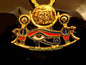 Egyptian 24 K gold Plated Eye Of Horus With Solar Disk Necklace wedjat eye necklace  solar Eye of Ra Necklace  solar Eye of Ra Pendant