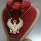 XL Egyptian Brass Enameled Falcon As Horus Necklace Pendant - Horus Charm - Horus Jewelry - Falcon Jewelry