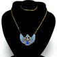 Amazing Egyptian Hand Made Brass Enameled Goddess Isis Colored Necklace Isis Jewelry Isis Pendant- Isis Necklace - Isis Charm - Winged isis