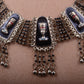 Antique Egyptian Hand Made Colored QUEEN NEFERTITI  Necklace And Matching Earrings Nefertiti Jewelry Queen nefertiti Set Nefertiti Necklace