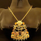 Large Egyptian 24k Gold Plated Enameled Winged Scarab And Eye Of Horus Necklace Eye Of Horus Necklace Winged scarab Necklace Scarab Necklace