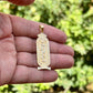 Egyptian Customized Lotus Personalized 18K Solid Gold Cartouche Necklace Hieroglyphic Name