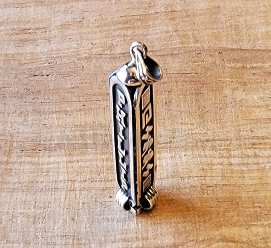 Egypt 3 sided cartouche Personalized Sterling Silver Charm PUT YOUR 3 NAMES in hieroglyphic English or Arabic on 3 Faces Custom Cartouche
