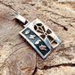 Egyptian Personalized Sterling Silver Wide Cartouche With Ankh Life Key Cross Charm Necklace , WORLD WIDE Express Shipping