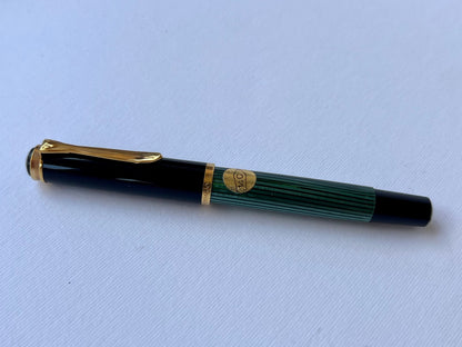Vintage Pelikan M400 Souveran Striped Fountain Pen 14k-585 NIB 90's Full Set