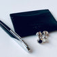 ST Dupont PALLADIUM BLACK Ballpoint And cufflinks & Wallet Cards Holder Set