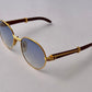 Vintage CARTIER Giverny GOLD & Bubinga Wood Sunglasses Rare special Lenses 52 18 130 Sunglasses