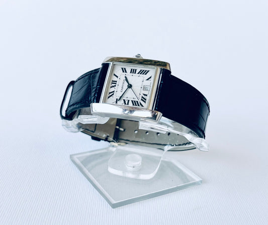 Cartier Panthere 4016 Steel 27mm Diamond Bezel Watch