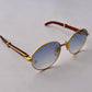 Vintage CARTIER Giverny GOLD & Bubinga Wood Sunglasses Rare special Lenses 52 18 130 Sunglasses