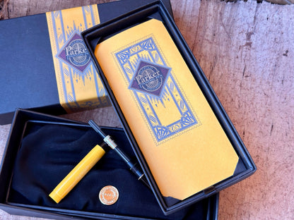 PARKER Fountain Pen Duofold Mandarin Yellow 1995 Limited #8251 18K in Box