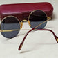 Auth Carter Mayfair vintage Half Frame Gold mm49  Sunglasses Vintage  SALE