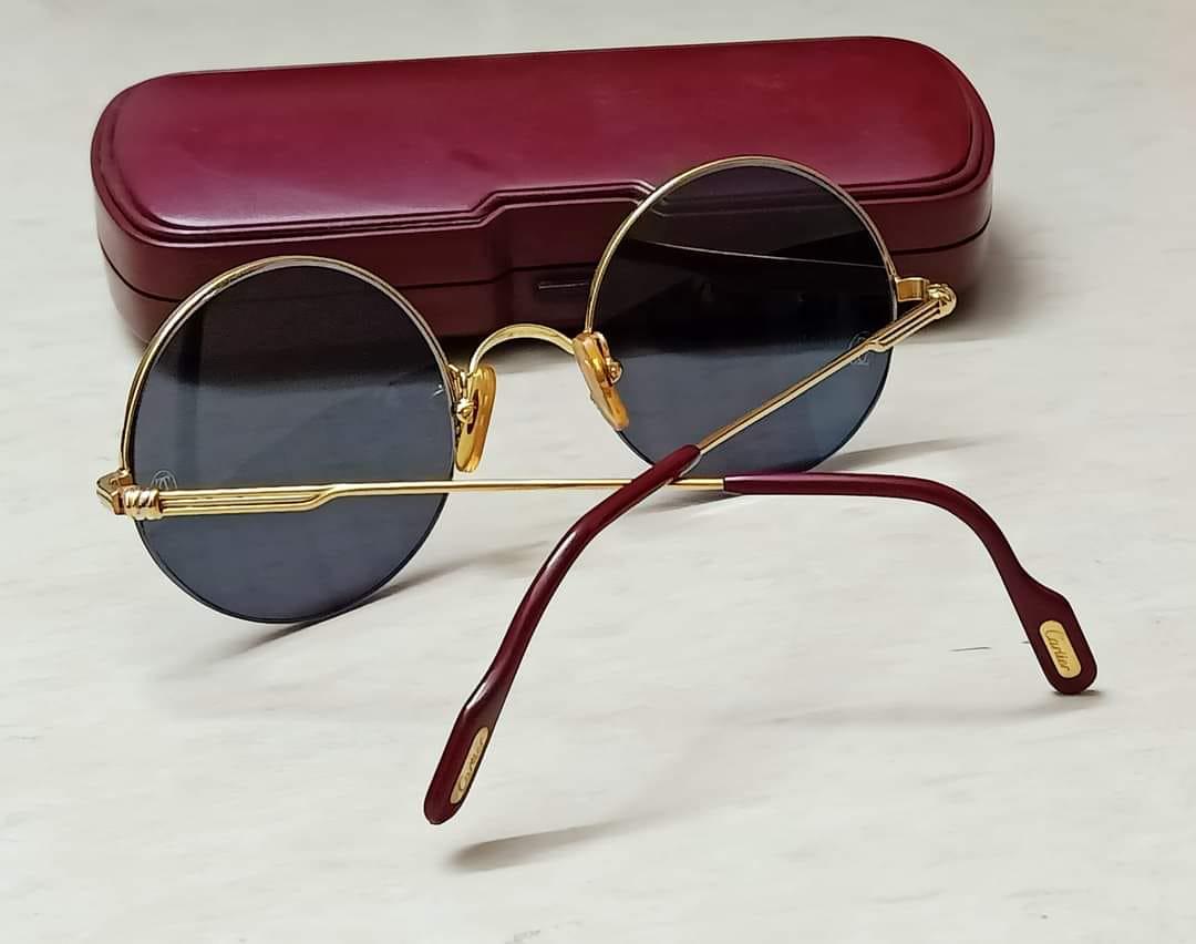 Auth Carter Mayfair vintage Half Frame Gold mm49  Sunglasses Vintage  SALE