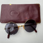 Auth Carter Mayfair vintage Half Frame Gold mm49  Sunglasses Vintage  SALE