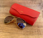 Vintage Cartier Vendome Santos Sunglasses Laque Paris Brown Cartier lenses