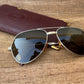 Excellent Vintage Cartier Aviator Titanium 56MM Medium Santos Sunglasses FRANCE