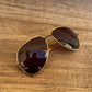 Vintage Cartier Vendome Santos Sunglasses Laque Paris Brown Cartier lenses