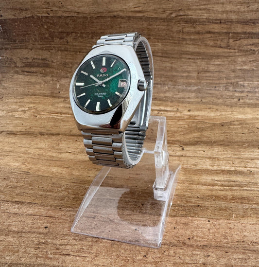 Vintage Rado Berard 700 Automatic Date Steel Men Wrist Watch Vintage 70s
