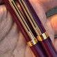 Rare Set Of Two Montblanc Noblesse Oblige Red GT Fountain Pen And Mechanical Pencil  In Box 90's