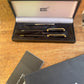 Rare Set Of Two Montblanc Noblesse Black GT Rollerball And Mechanical Pencil In Box