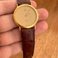 Vintage 90's Omega De Ville Ref 195.0055 Striped Dial Cal 1378 Thin Gold Plated Watch