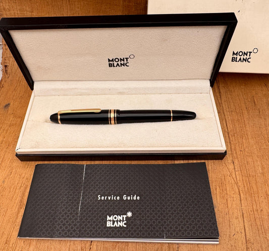 Montblanc Meisterstuck 146 Bicolor 14K Nib Gold Trim Fountain In Original Box