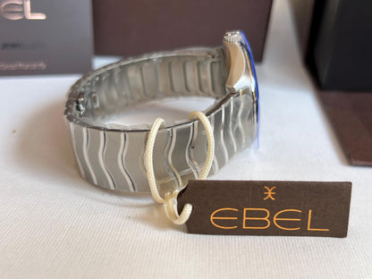 Ebel Wave 033141037 Rare Black Dial Mens Watch Full Set 42mm Full Set