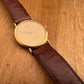 Vintage 90's Omega De Ville Ref 195.0055 Striped Dial Cal 1378 Thin Gold Plated Watch