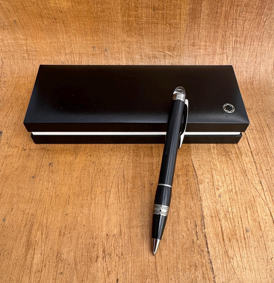 Excellent MONTBLANC Starwalker Midnight Black Ballpoint Pen In Original Box