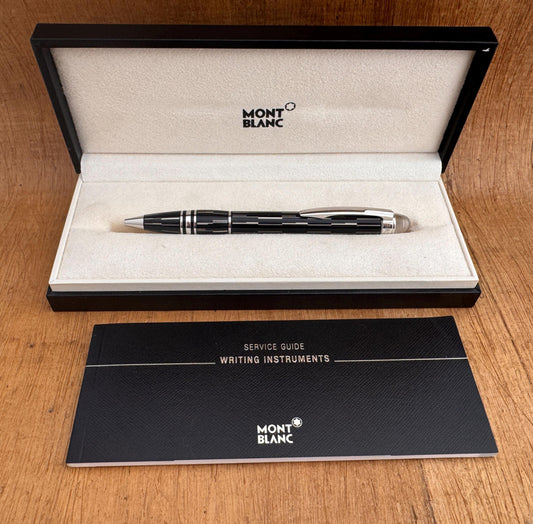Excellent Like New Montblanc StarWalker BLACK MYSTRERY Ballpoint Pen Full Set