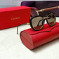 Excellent Authentic Cartier Conquete Sunglasses C. Black & Gold boxed Authentic  Cartier Lenses