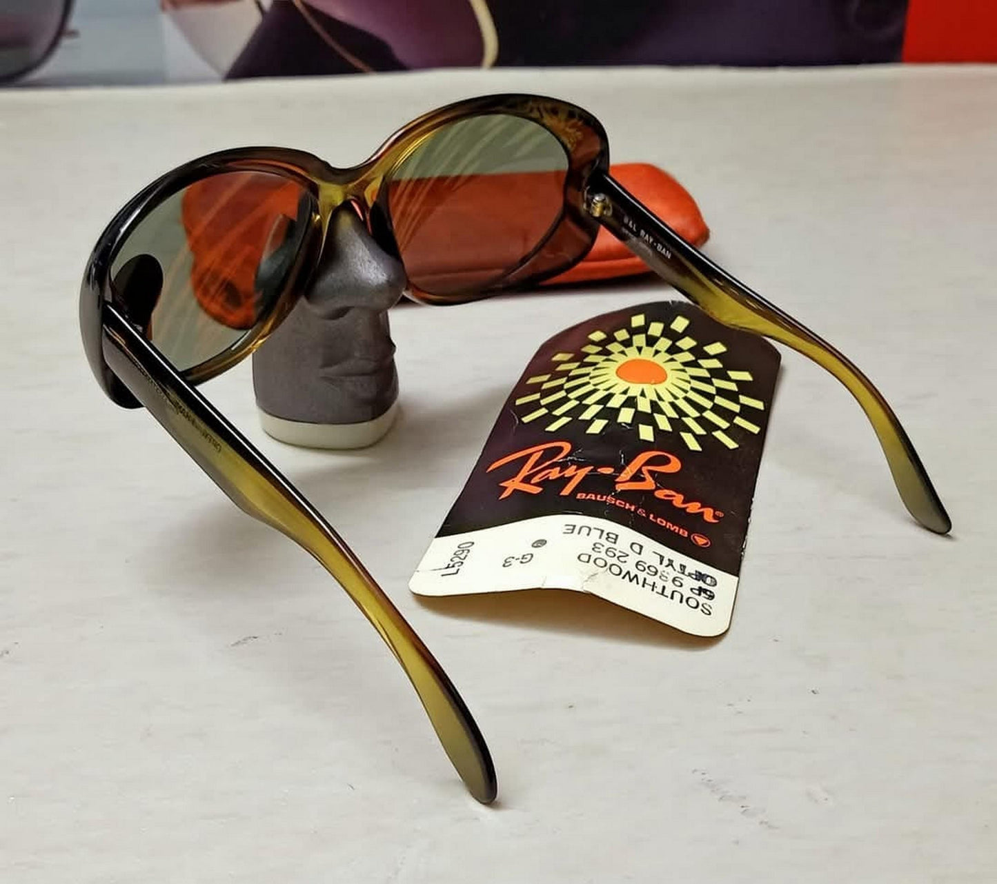 Excellent Vintage 60s B&L RAY-BAN Bryce-Optyl Round Honey Frames Number 1100 Frame sunglasses AUSTRIA