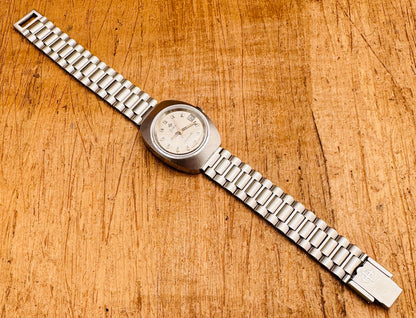 Vintage Zodiac automatic Vintage Automatic Ladies Stainless-steel Silver Dial Watch