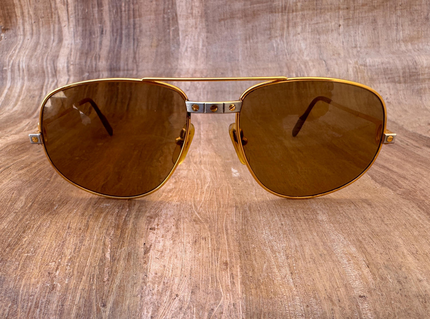 Excellent Vintage CARTIER SANTOS 58mm Sunglasses Boxed