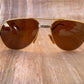 Excellent Vintage Cartier Vendome Santos Aviator Sunglasses IN original Hard Case