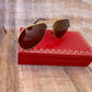 Excellent Vintage Cartier Vendome Santos Aviator Sunglasses IN original Hard Case