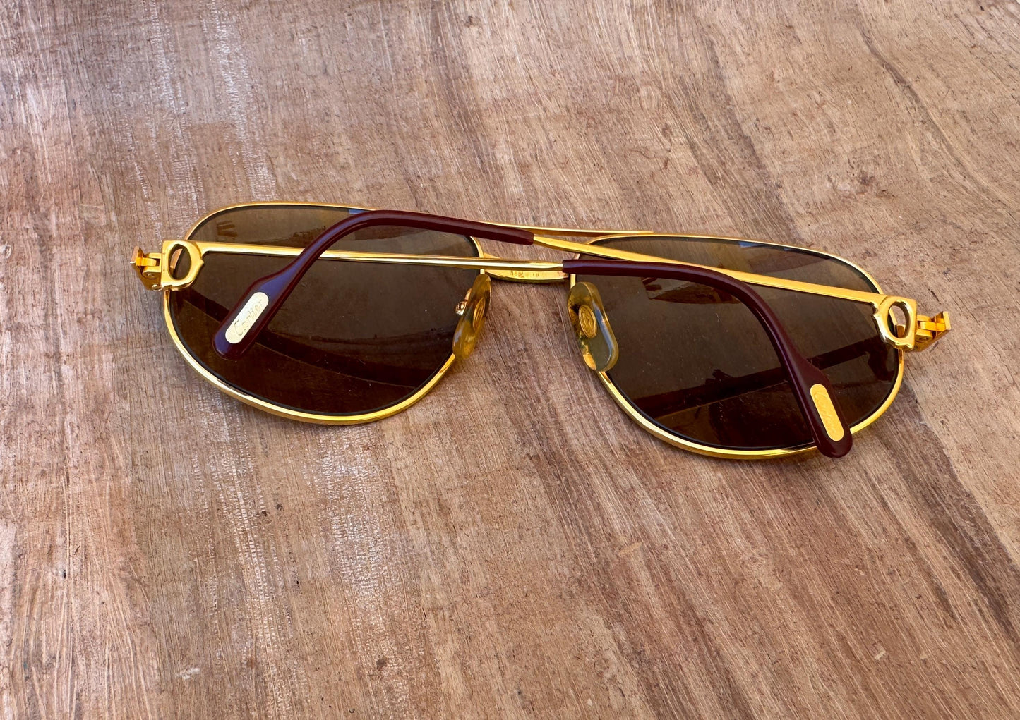 Excellent Vintage CARTIER SANTOS 58mm Sunglasses Boxed