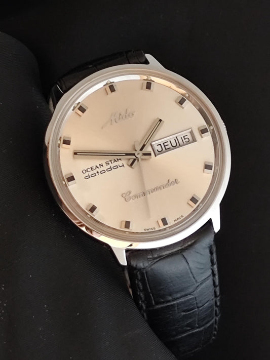 Mido Commander Ocean Star Commander Datoday 8419 Automatic Watch In Original Box (NOS)