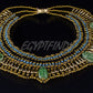 Egyptian Beaded 5 Scarabs Cleopatra Scarab Necklace Collar