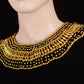 Elegant Egyptian Black & Gold Cleopatra Necklace