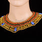 Pretty Egyptian Hand Made Red Cleopatra 5 Scarabs Necklace scarab Collar Egyptian Jewelry beaded Collar Khepri Necklace Khepri