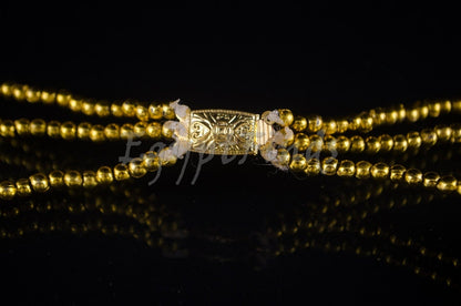 DazzlingEgyptian Beaded Cleopatra 7 Scarabs Necklace Collar