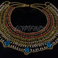Delightful Egyptian Beaded Cleopatra 7 Scarabs Necklace Collar