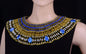 Charming Egyptian Beaded Cleopatra 9 Scarabs Necklace Collar
